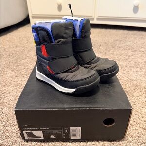 Sorel Children’s Whitney II Strap WP - Black and Blue Boots